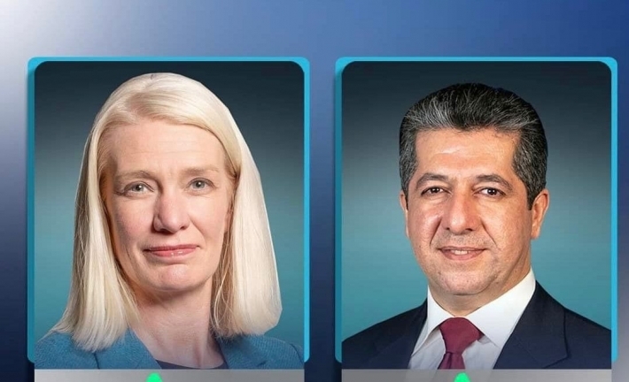 Mesrûr Barzanî û wezîra Îngîltere Amanda Milling li ser êrîsa Hewlêrê axifîn