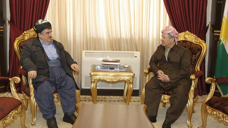 Serok Barzanî pîrozbahî li Mihemed Hacî Mehmûd kir