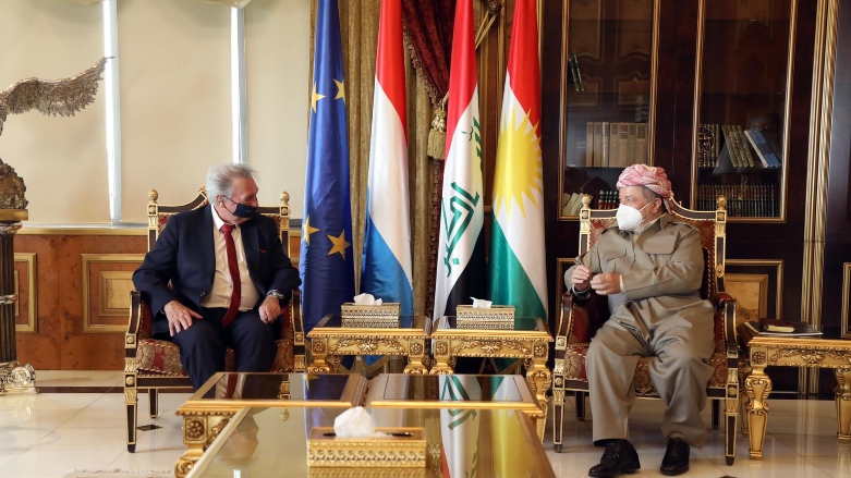 Serok Barzanî bi Jean Asselborn re civiya: 'Divê astengî li pêsiya proseya siyasî nemînin'