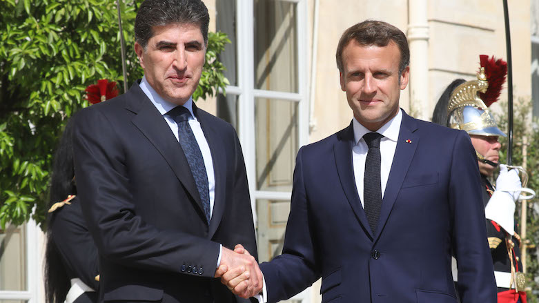 Serokê Herêma Kurdistanê Nêçîrvan Barzanî pîrozbahî li Emmanuel Macron kir