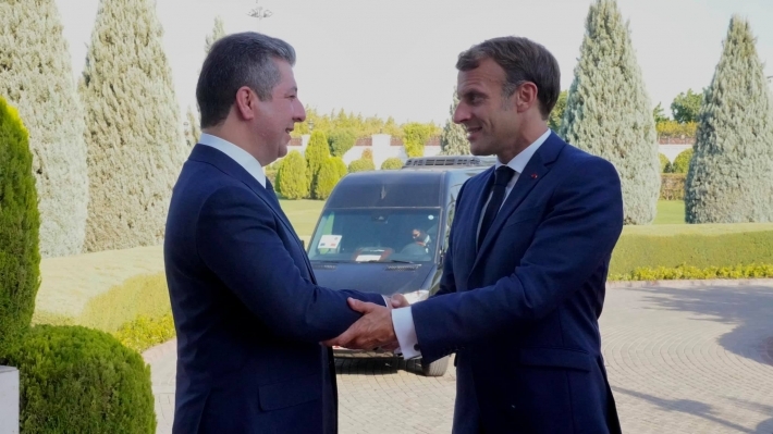 Serokwezîr Barzanî pîrozbahî li Emmanuel Macron kir