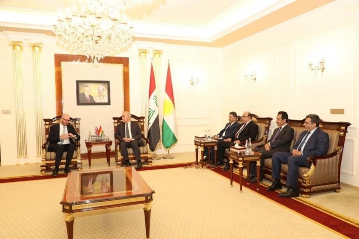 Wezîrê Elektirîka Kurdistanê bi Balyozê Gistî yê Brîtanyayê re civiya