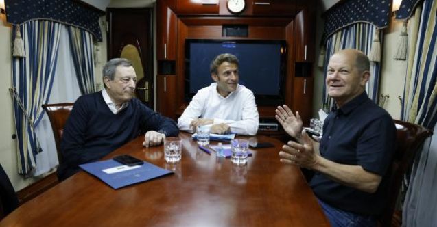 Macron, Scholz û Draghi gihîstin Kîevê: Wê bi Zelensky re bicivin