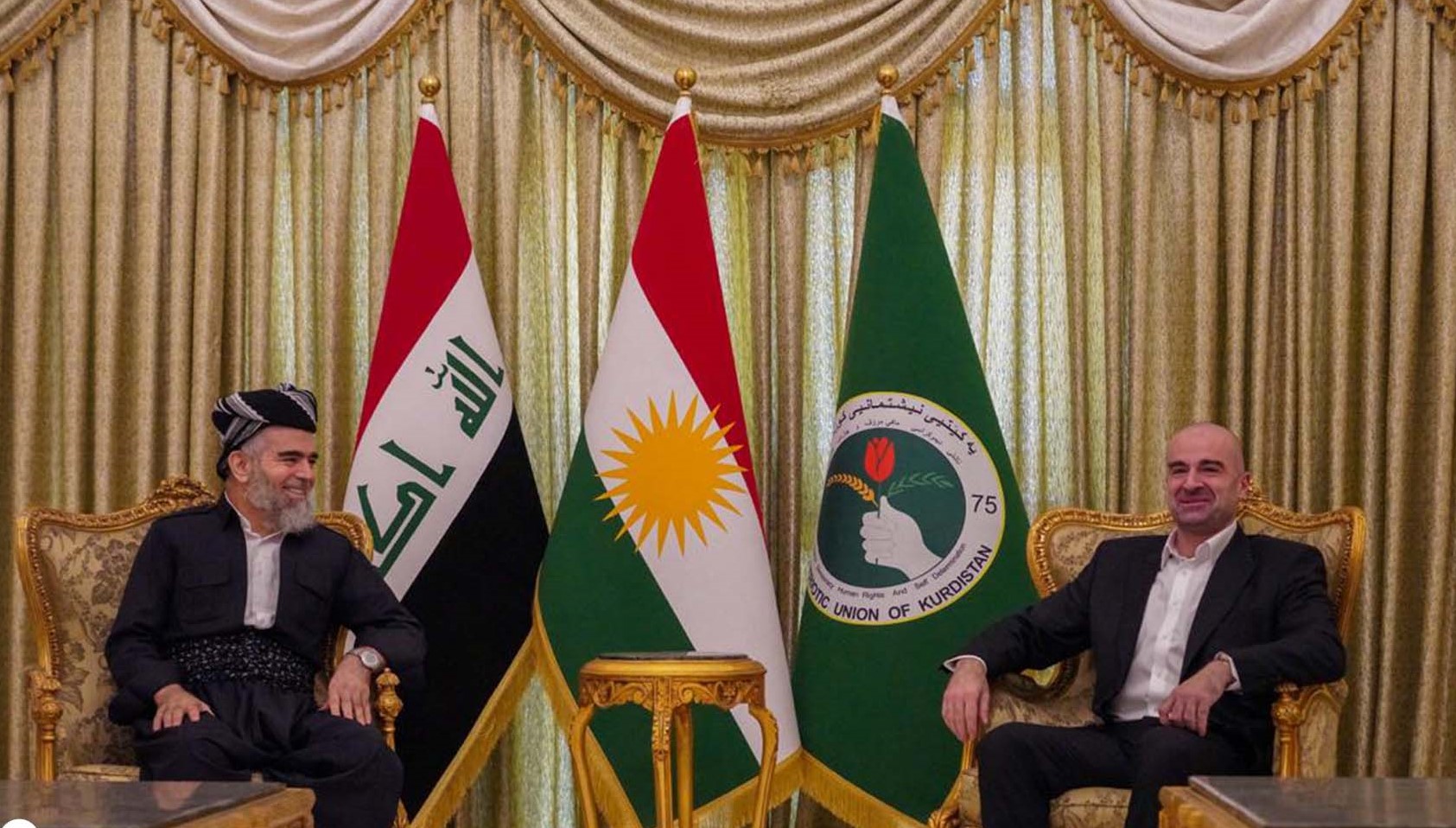 Bafil Talebanî bi Serokê Koma Dadweriya Kurdistanê Elî Bapîr re civiya