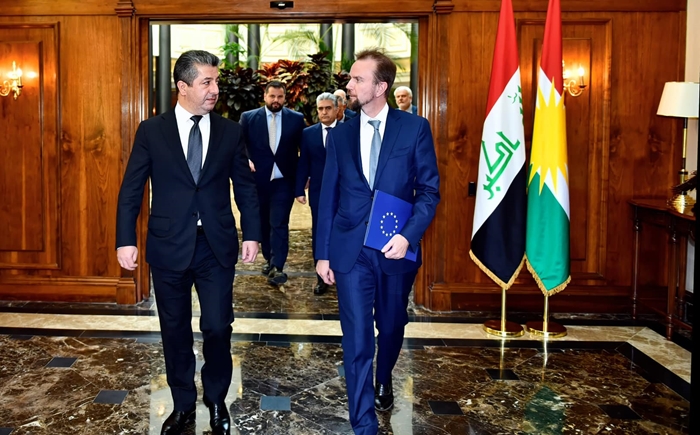 Mesrûr Barzanî pêswazî li Balyozê Yekîtiya Ewropayê kir