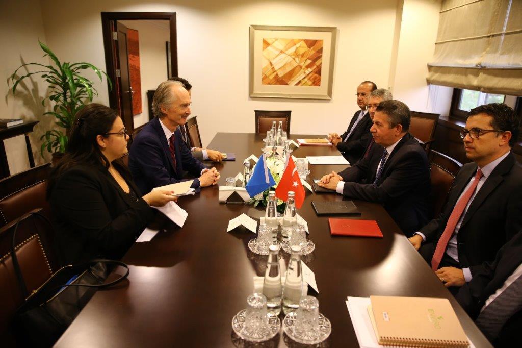 Sedat Önal û Geir O. Pedersen li ser rewsa Sûriyê axifîn