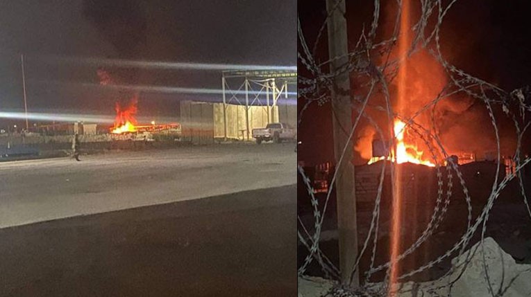 Li ser sînorê Iraq û Sûriyê karwaneke tankerên sotemeniyê hatin armanckirin