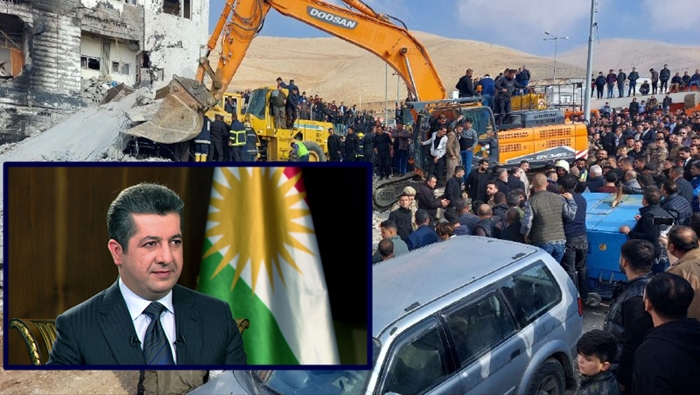 Serokwezîr Barzanî spasiya xelkê Silêmaniyê û tîmên rizgarkirinê kir