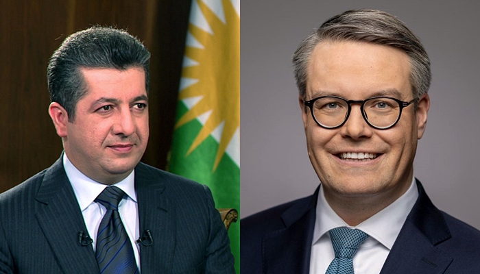 Serokwezîr Barzanî û Wezîrê Alman Tobias Lindner pêwendiyeke telefonî pêk anîn
