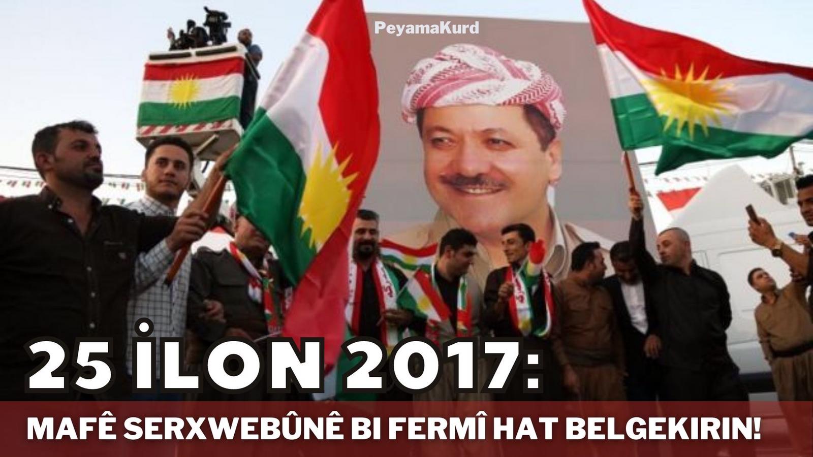 5 sal bi ser ‘Referandûma Serxwebûna Kurdistanê’ de derbas bûn