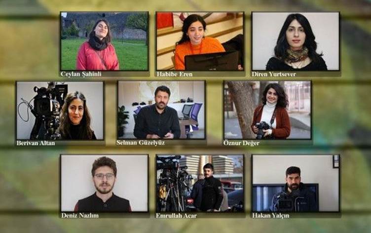 Serdozgeriya Komarê ya Enqerê biryara girtina 9 rojnamevanên Kurd da