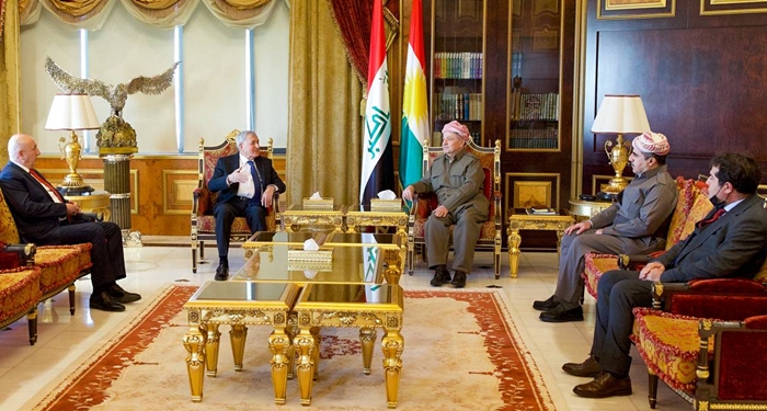 Serok Barzanî pêswazî li Letîf Resîd kir: Pistgirî dan bernameya hikûmeta Iraqê