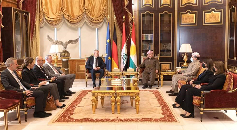 Serok Barzanî, Balyozê Almanyayê yê Iraqê pêswazî kir