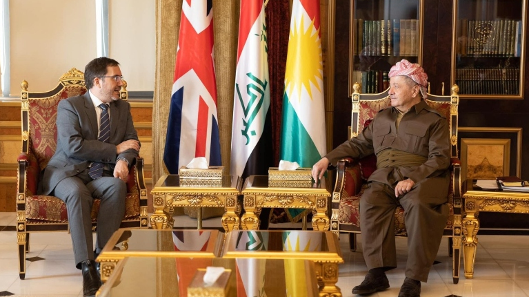 Serok Barzanî, Balyozê Brîtanyayê yê Iraqê qebûl kir