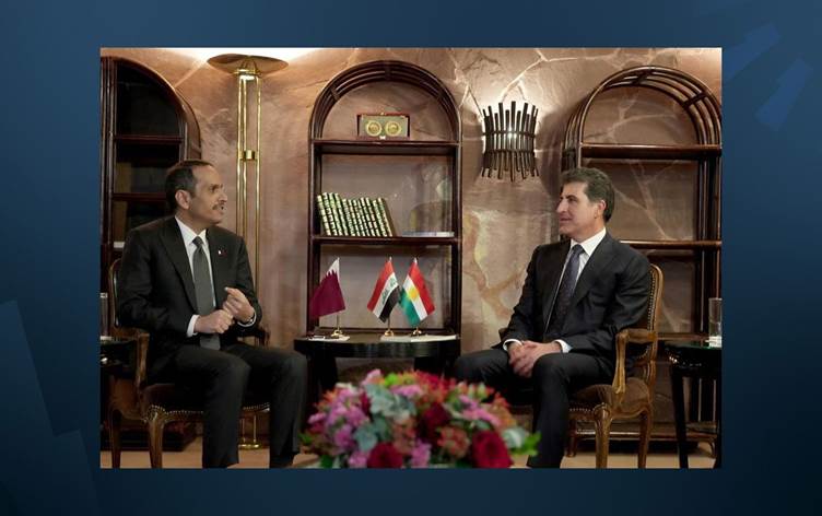 Nêçîrvan Barzanî, bi wezîrê karên derve yê Qatarê bi Al Sanî re hevdîtin kir
