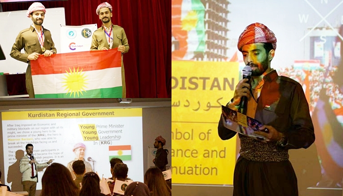 Ciwanên Kurd bi alên Kurdistanê besdarî konferanseke navdewletî bûn