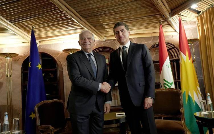 Nêçîrvan Barzanî bi Josep Borrell re civiya