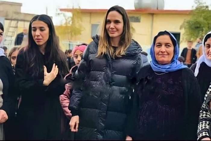 Nadya Murad û Angelina Jolie serdana Şingalê kirin