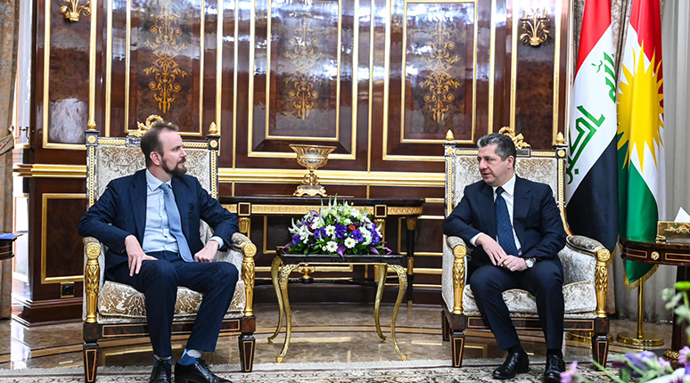 Serokwezîr Barzanî, Balyozê Yekîtiya Ewropayê pêswazî kir