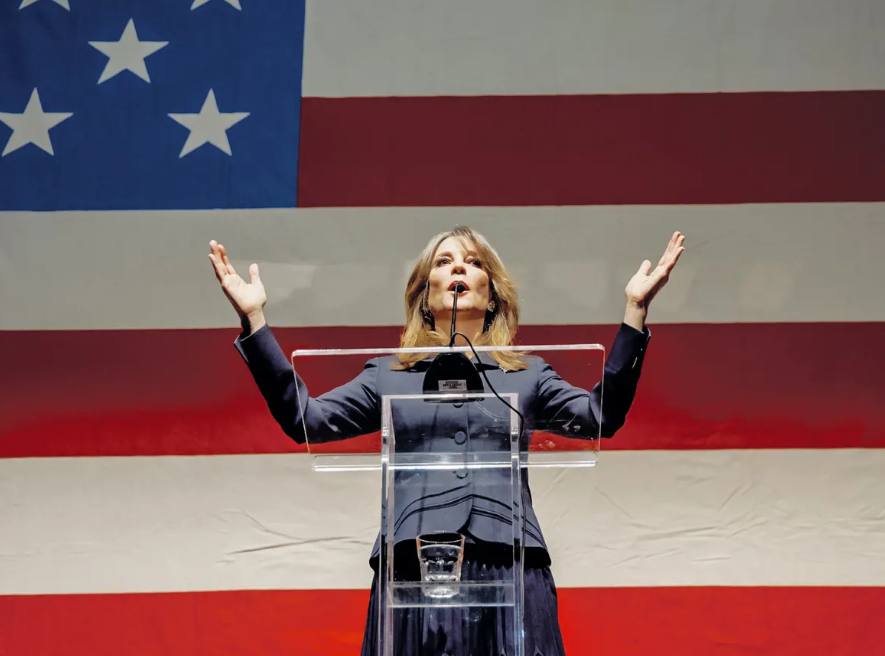 Marianne Williamson, bi fermî namzediya xwe ragihand