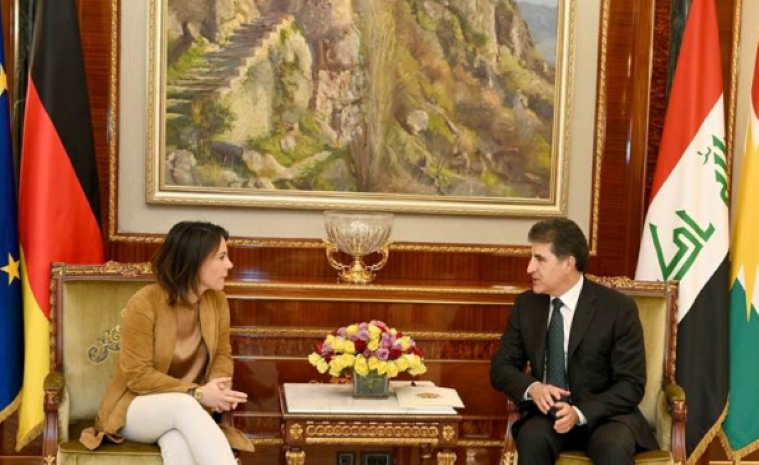 Nêçîrvan Barzanî, Wezîra Karên Derve ya Almanyayê qebûl kir