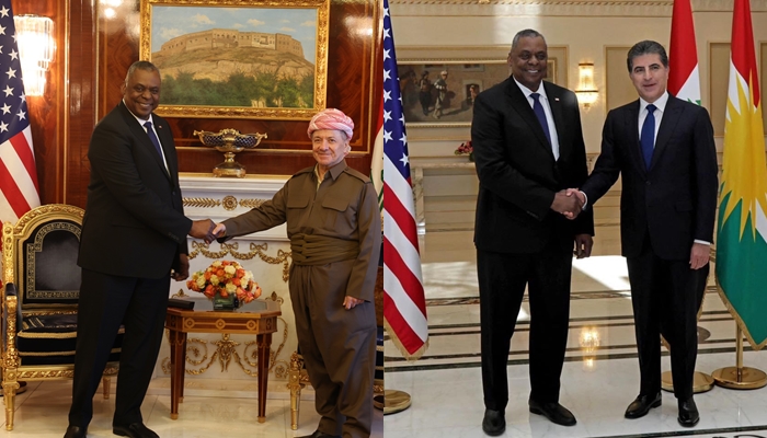 Serok Barzanî û Nêçîrvan Barzanî pêswazî li Wezîrê Berevaniya Amerîkayê kirin