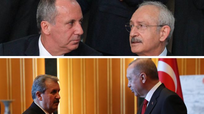 Erdogan bi Destîcî re, Kilicdaroglu jî bi Înce re dicive