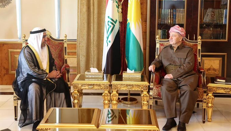 Serok Barzanî, Balyozê Gistî yê Îmaratê qebûl kir