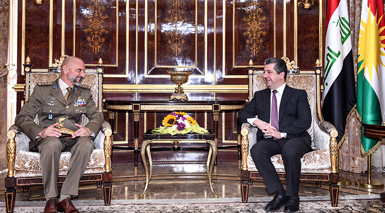 Serokwezîr Barzanî, bi Fermandarê Hêzên Îtalî re hevdîtin kir