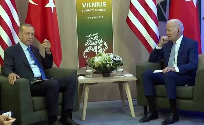 Erdogan û Biden li Vilniusê civiyan