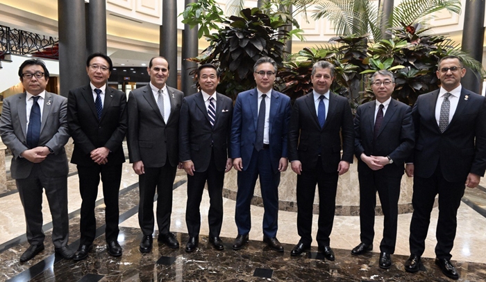 Mesrûr Barzanî bi sandeke bilind a Japonî re pêwendiyên dualî gotûbêj kir