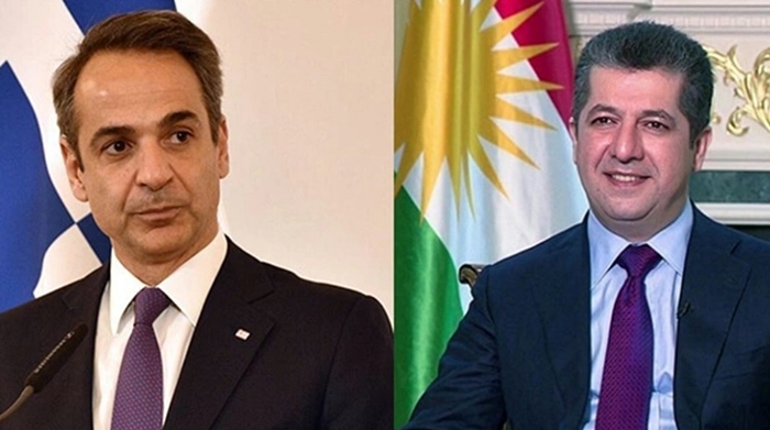 Mesrûr Barzanî pîrozbahî li Serokwezîrê Yûnanistanê Miçotakis kir