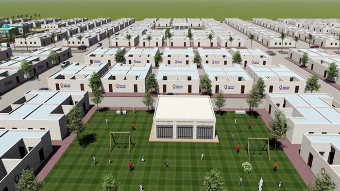 Qeter û Tirkiye li Sûriyê bajarekî mezin ê penaberan ava dikin