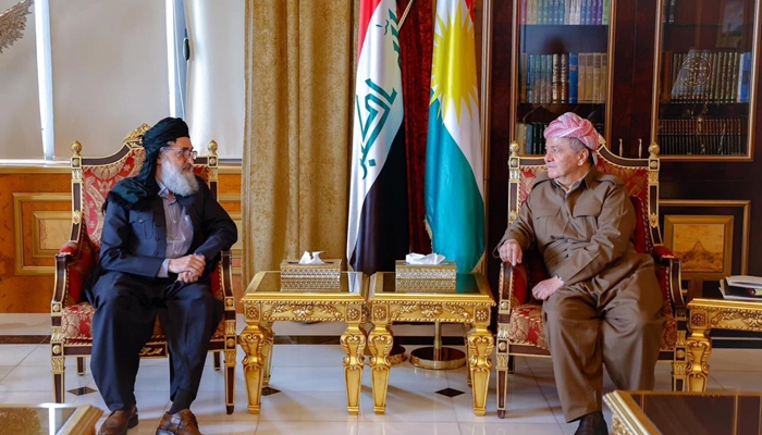 Serok Barzanî bi sandeke bilind a Tevgera Îslamî ya Kurdistanê re civiya