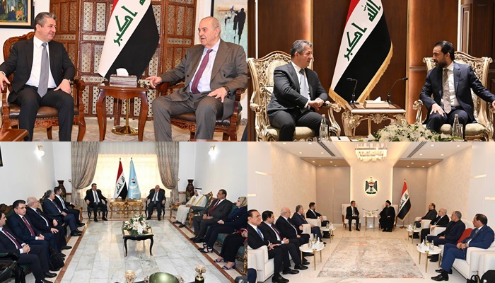 Mesrûr Barzanî bi serokên hevpeymanên siyasî yên Iraqê re civiya