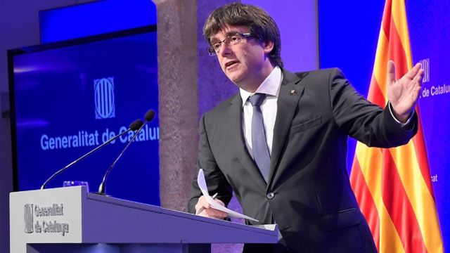 Puigdemont ji bo avakirina hikûmeta Îspanyayê referandûma serxwebûna Katalonyayê wek sert danî