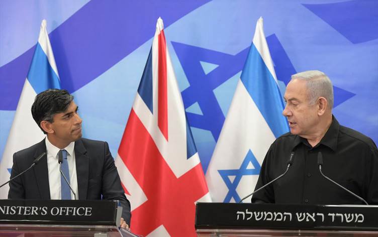 Rishi Sunak bi Herzog û Netanyahu re civiya û pistgiriya Brîtanyayê dubare kir