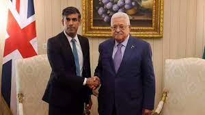 Serokwezîrê Îngîltere Rishi Sunak li Qahîre bi serokê Fîlîstînê Mehmûd Abbas re hevdîtin kir