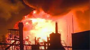 Li ser rêya Erbîl-Gwêrê agir bi rafîneriya petrolê ket