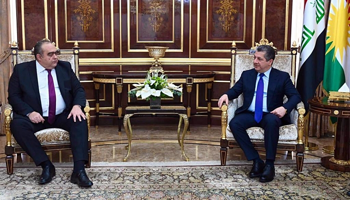 Mesrûr Barzanî bi Balyozê Romanyayê re civiya