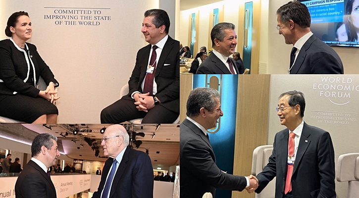 DAVOS2024 | Serokwezîr Barzanî bi serok û serokwezîrên 4 welatan re civiya