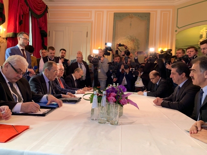 Mesrûr Barzanî ligel Lavrov civiya