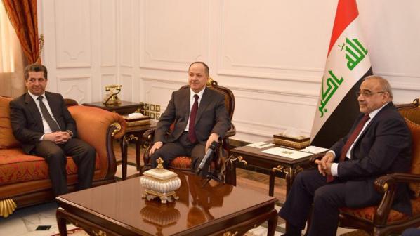 Medya Iraqê | ‘Ebdulmehdî ji bo biçe Hewlêrê li benda Mesrûr Barzanî ye’