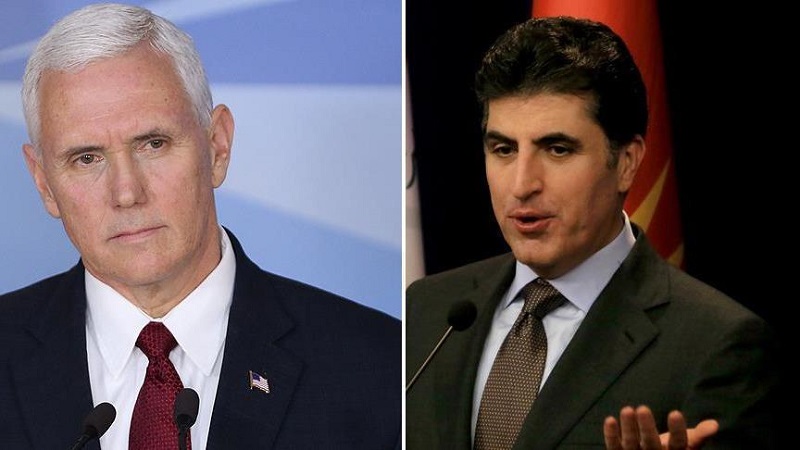 Nêçîrvan Barzanî û Mike Pence pêwendiyeke telefonî pêk anîn