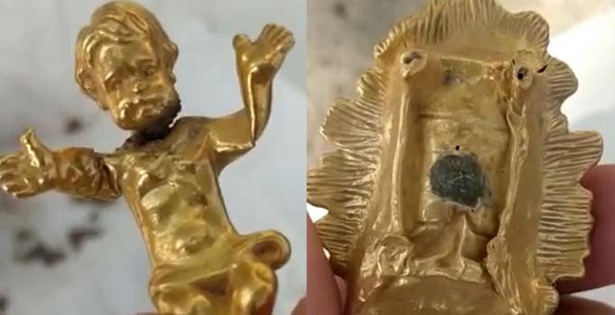 Peykerê Hz. Îsa yê ji zêr hat girtin