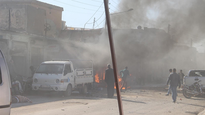 Li Girê Spî erebeya tije teqemenî teqandin