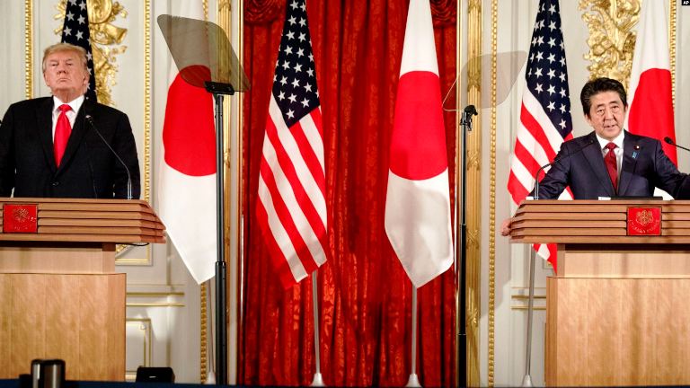 Trump navbeynkariya Japonyayê xwest û got: Em hewl nadin rejîma Îranê biguherin