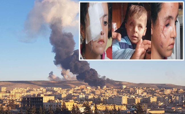 Heta niha ji ber êrîsan 102 zarokên Efrînê astengdar bûne