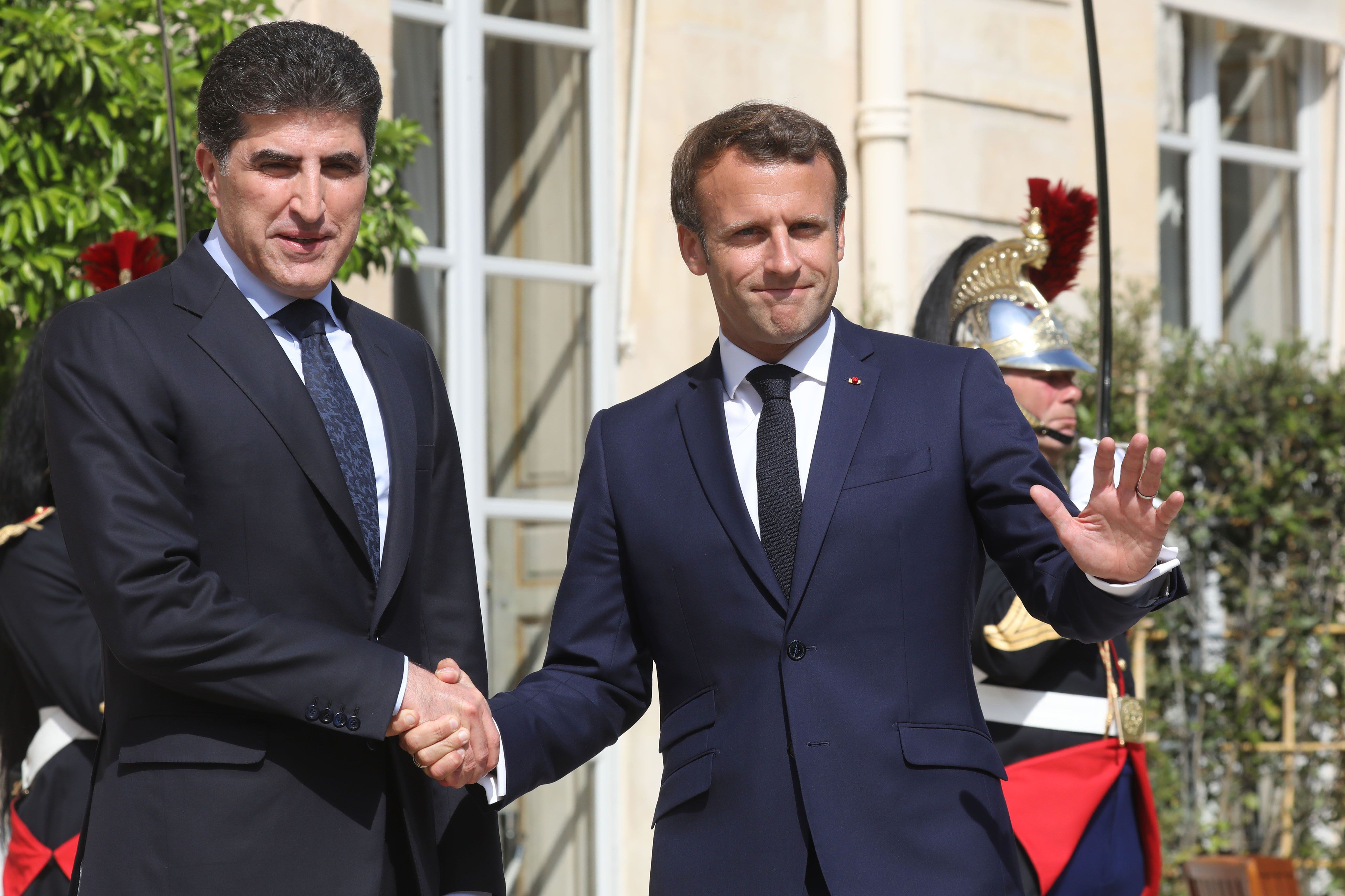 Macron li Koska Elysee pêswaziya Serok Nêçîrvan Barzanî kir