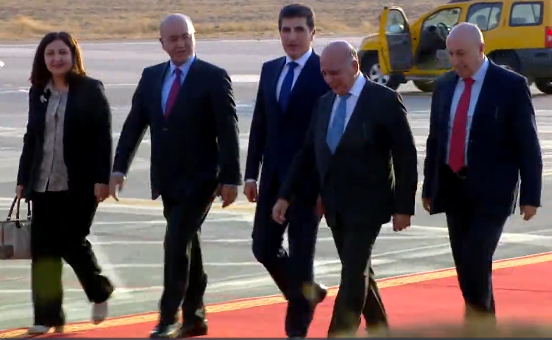 Berhem Salih Erbil’de: Baskan Neçirvan Barzani karsiladi